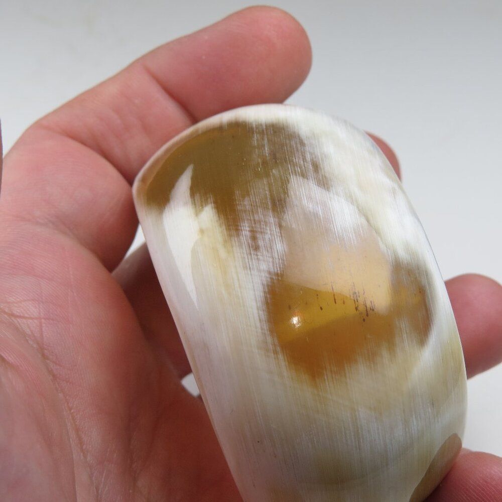 $230 Ethically Sourced Natural Buffalo Horn Jewelry Horn Cuff Bangle Bracelet